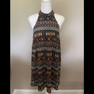 Aztec Holiday Halter Dress M